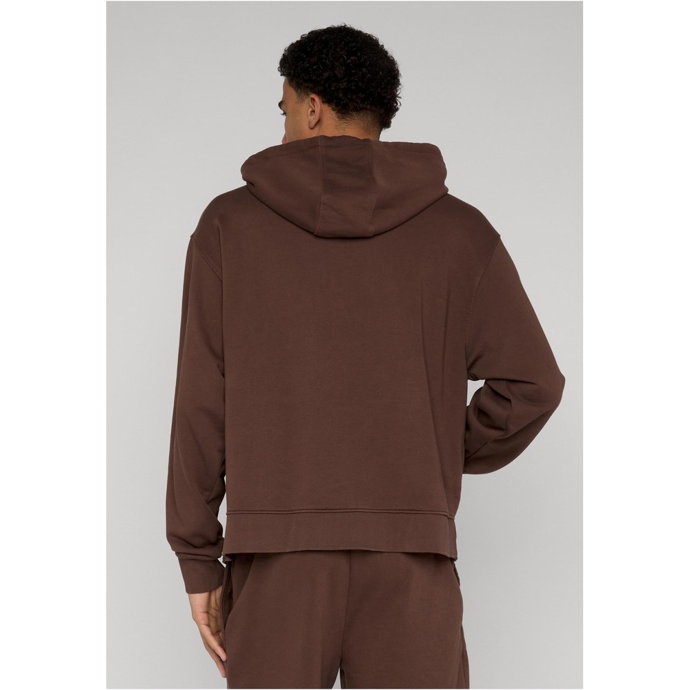 Urban Classics - Heavy Washed Boxy Hoodie - Brown